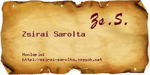 Zsirai Sarolta névjegykártya
