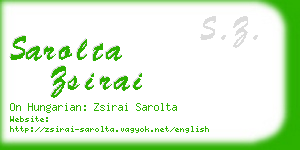 sarolta zsirai business card